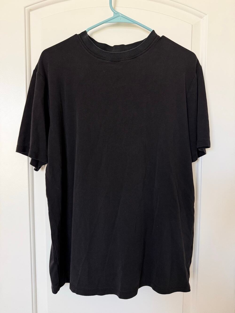 Brandini Men’s Black Silk Cotton Knit Crewneck Shirt Size Large